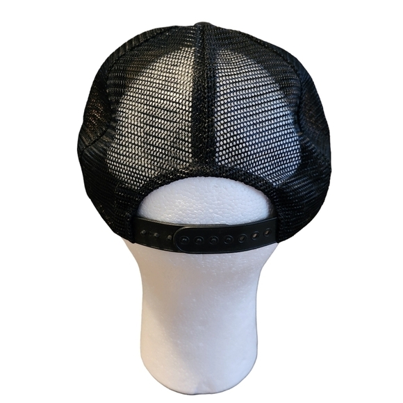 Vtg Snapback Trucker Hat With Mesh Back ICM Krebsoge Black Hat Speedway Cap OSFA - Picture 7 of 12